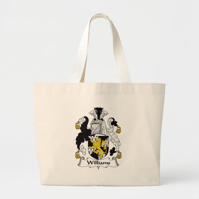 Williams Family Crest Large Tote Bag (Front)
