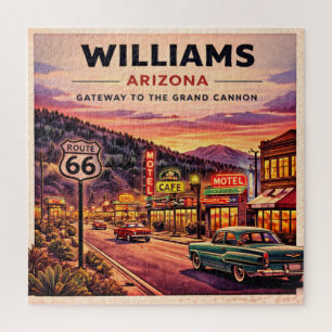Williams Route 66 Grand Canyon Game Night Gift Jigsaw Puzzle