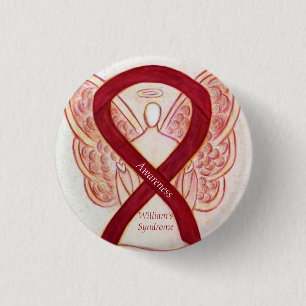 William's Syndrome Angel Awareness Ribbon Pins