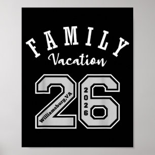 Williamsburg 2026 family vacation jersey 26 vacay poster