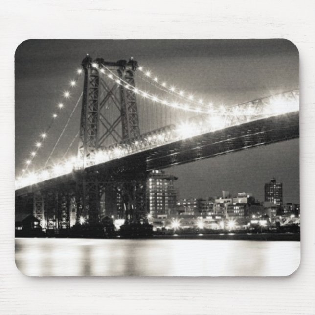 Williamsburg bridge in New York City at night Mouse Pad (Front)
