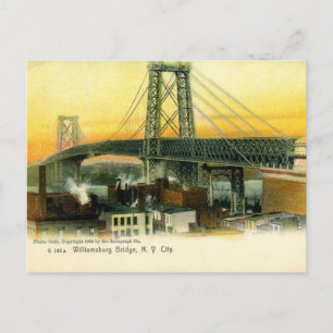 Williamsburg Bridge, New York City, 1905 Vintage Postcard