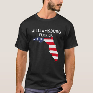 Williamsburg Florida USA State America Travel Flor T-Shirt