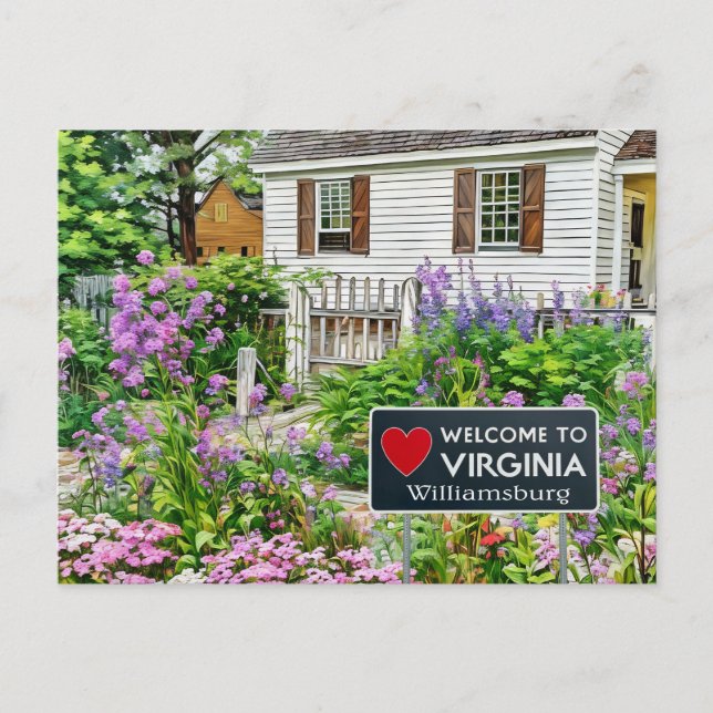 Williamsburg Garden - Williamsburg Virginia Postcard (Front)