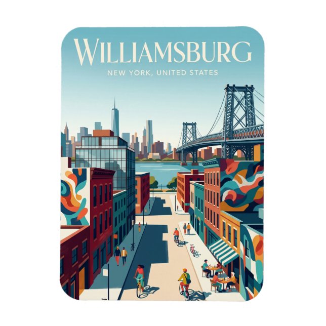 Williamsburg New York State Magnet (Vertical)
