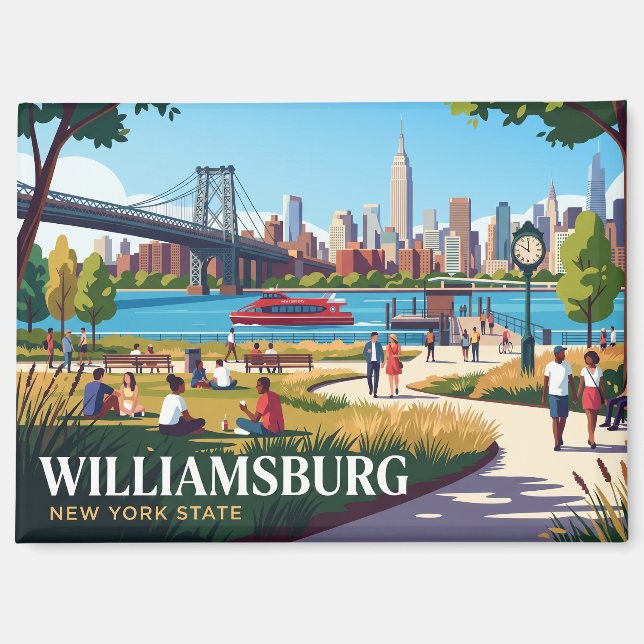 Williamsburg New York State Magnet (Front)