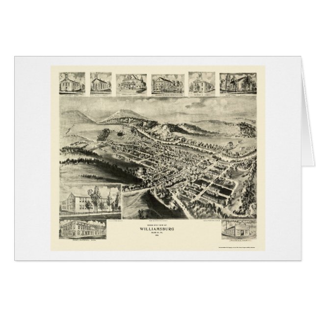 Williamsburg, PA Panoramic Map -1906 (Front Horizontal)