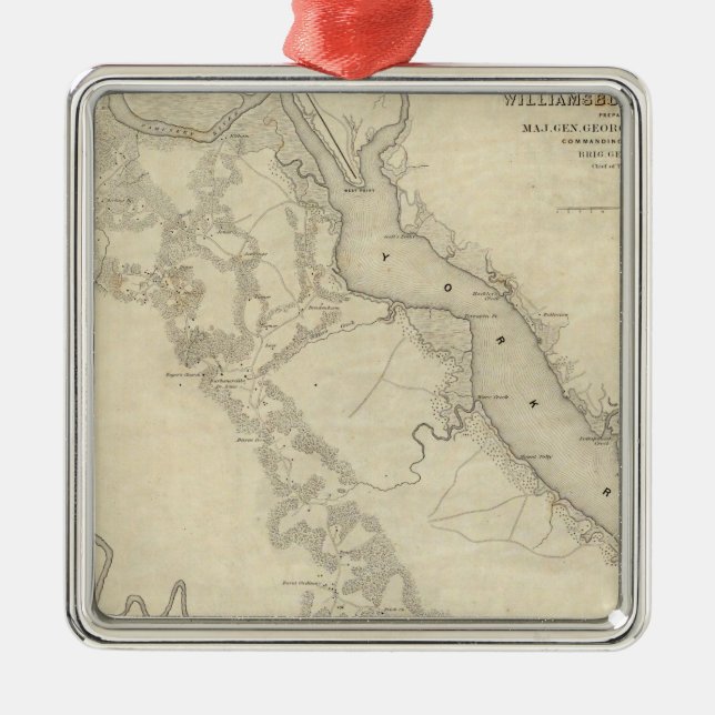 Williamsburg to the White House Metal Ornament (Front)