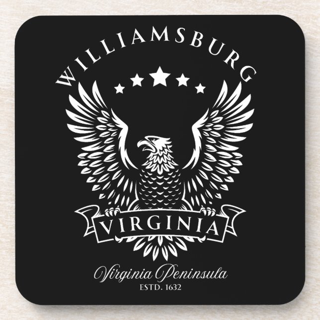 Williamsburg Virginia Vintage Eagle Coaster (Front)