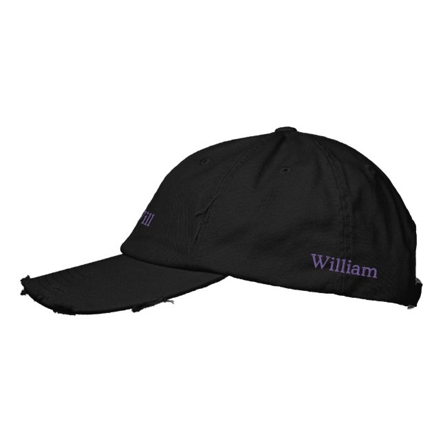 Willian Name Embroidered, Embroidered Hat (Left)