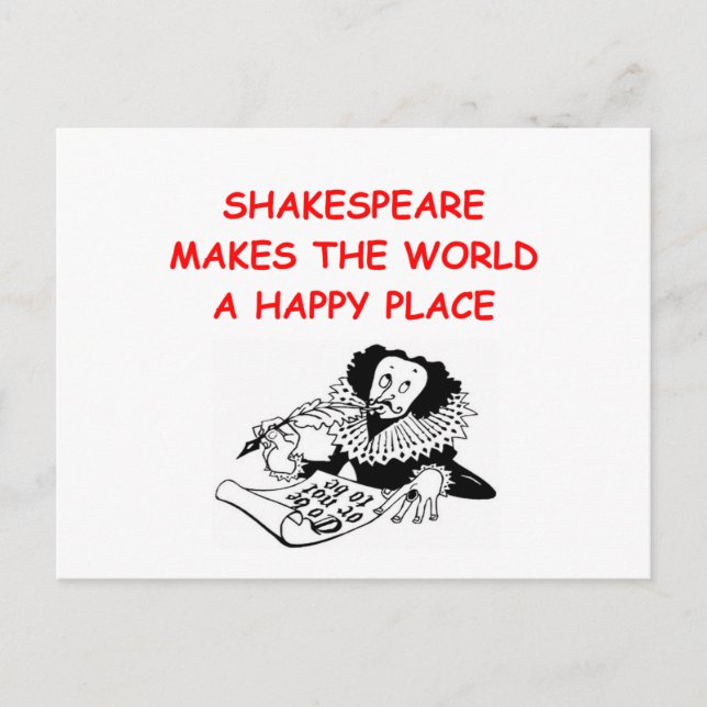 willian shakespeare postcard (Front)