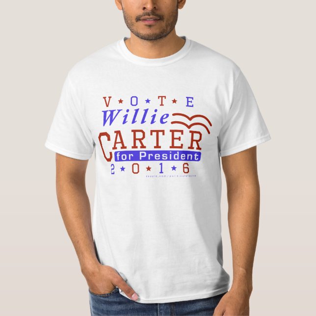 Willie Carter President 2016 Election Democrat T-Shirt (Front)