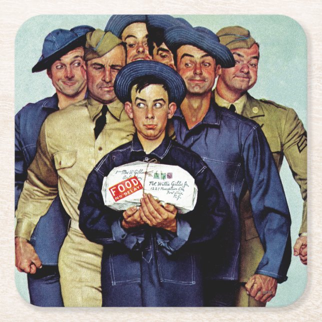 Willie Gillis' Package from Home Square Paper Coaster (Front)