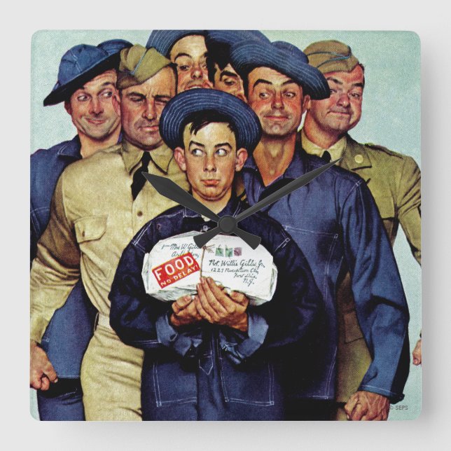 Willie Gillis' Package from Home Square Wall Clock (Front)