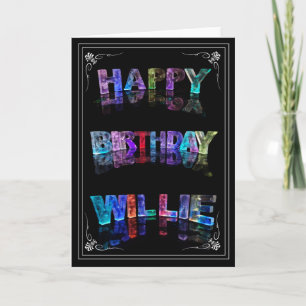 Willie - Name in Lights greeting card (Photo)