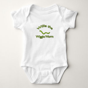 Willie the Wiggle Worm Baby One Piece Bodysuit