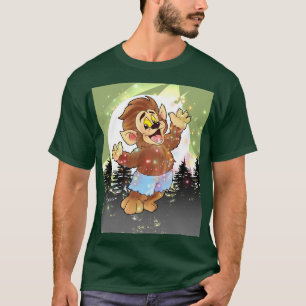 Willie the Wolf on Light Green T-Shirt