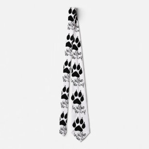 Willie the Wolf Paw Print Tie