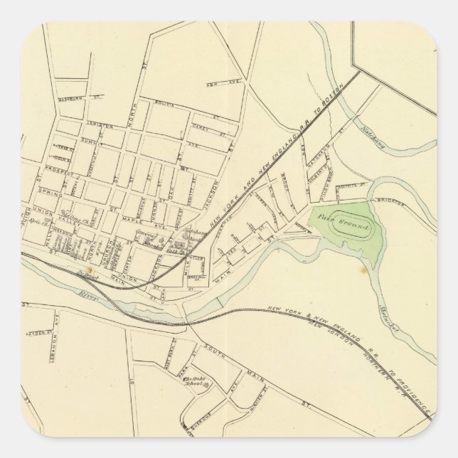 Willimantic Square Sticker (Front)