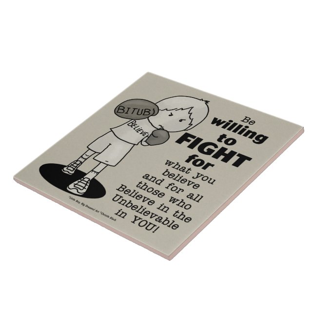 Willing to Fight Ceramic Tile (Side)