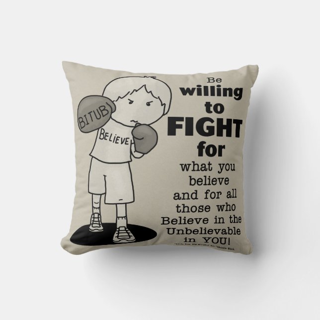 Willing to Fight Cushion (Front)
