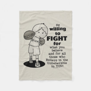 Willing to Fight Fleece Blanket
