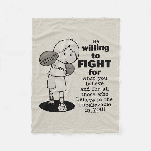 Willing to Fight Fleece Blanket (Front)