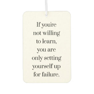 Willing To Learn Air Freshener