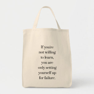Willing To Learn Grocery Tote Bag