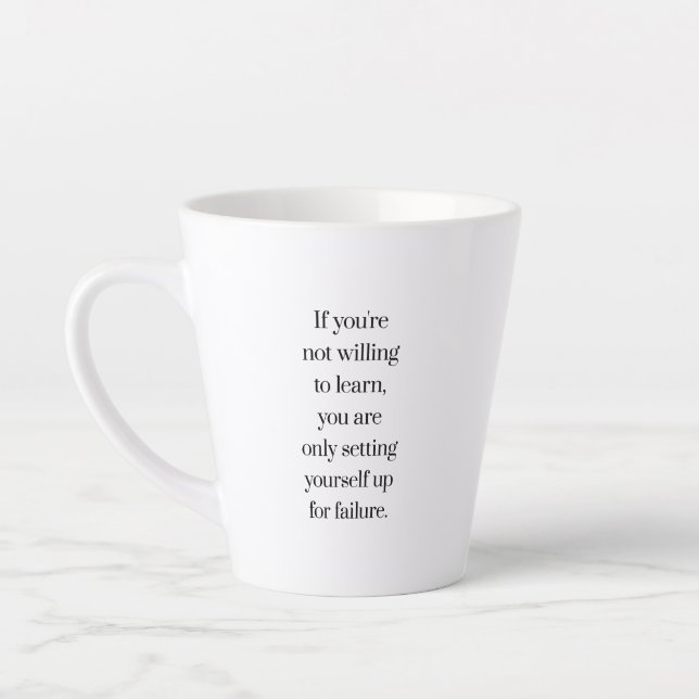Willing To Learn Latte Mug (Left)