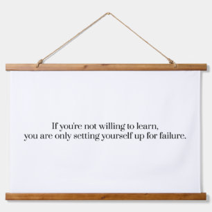 Willing To Learn Wood Topped Wall Tapestry
