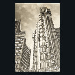 Willis Group and Lloyd's of London Photo Print<br><div class="desc">Digital art image of the City of London Buildings the Lloyd's of London building and the curved Willis Group Building In Sepia Tones</div>