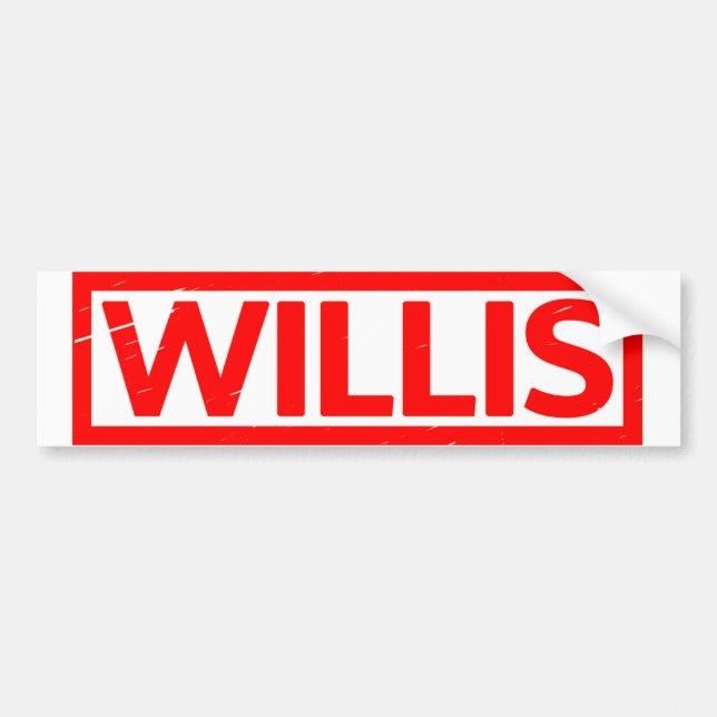 Willis Stamp Bumper Sticker (Front)