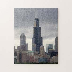 Willis Tower - Chicago Skyline - 11x14 - 252 pc Jigsaw Puzzle