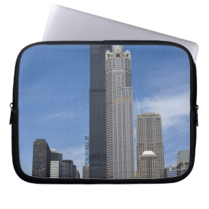Willis Tower (previously the Sears Tower) looms Laptop Sleeve