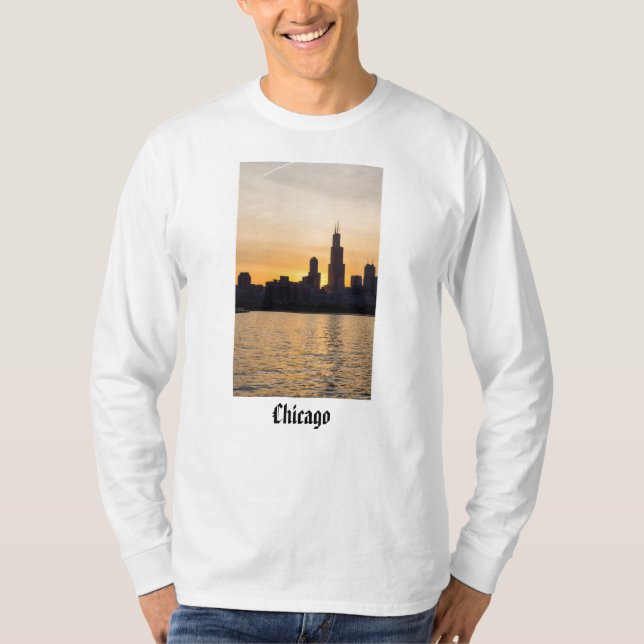 Willis Tower Sunset Silhouette T-Shirt (Front)