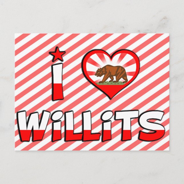 Willits, CA Postcard (Front)