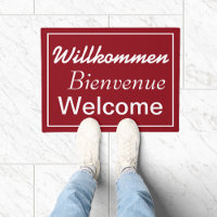 Willkommen Bienvenue Welcome Multilingual Doormat