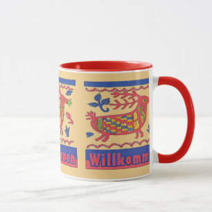 Willkommen, Folk Deer Mug