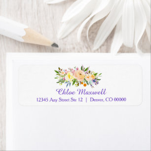 Willow and Floral Return Address Return Address Label