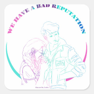 Willow and Garrison - AC Square Sticker