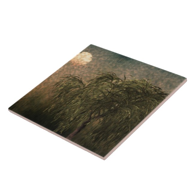 Willow at Sunset Ceramic Tile (Side)