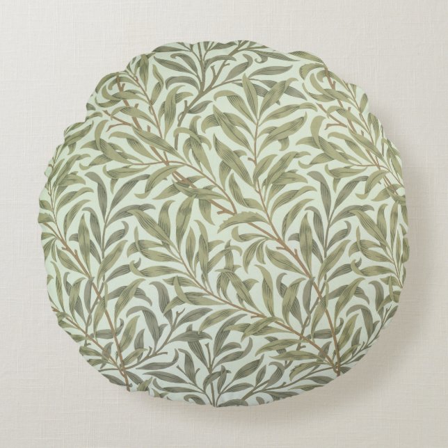'Willow Bough' wallpaper design, 1887 Round Cushion (Front)