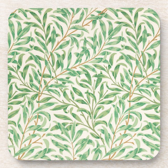 Willow Bough William Morris Pattern Coaster (Front)