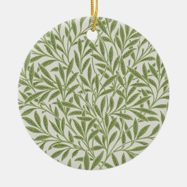 Willow Boughs by William Morris Ceramic Ornament (Front)
