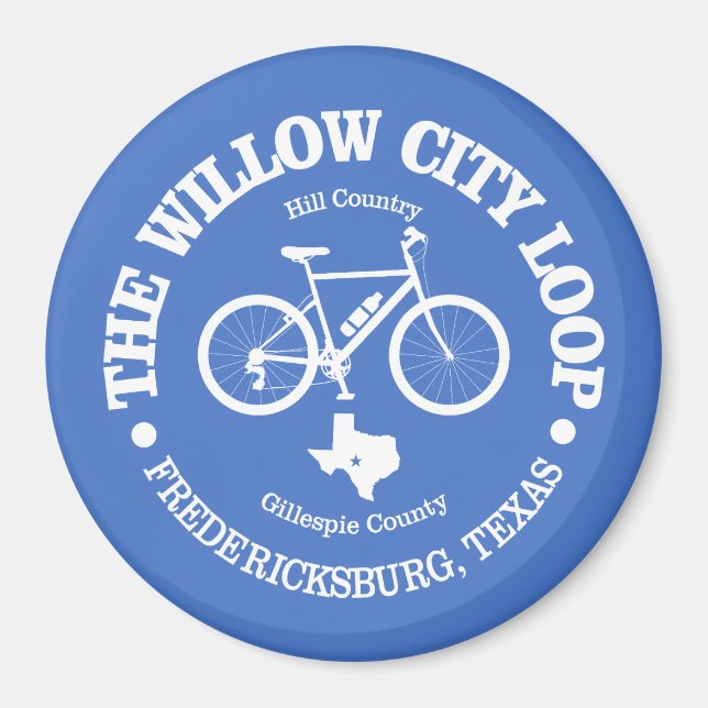 Willow City Loop (cycling) Magnet (Front)