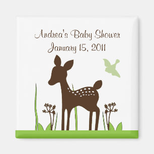Willow Deer Baby Shower Magnet Keepsake