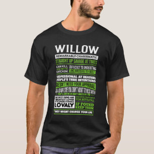 Willow Girl Name Definition T-Shirt