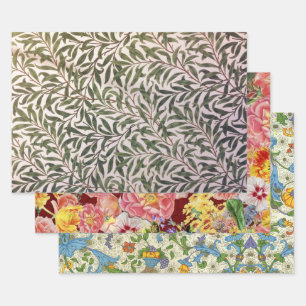 Willow leaf, Arcadia floral and Positano Wrapping Paper Sheet