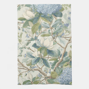 Willow Little Magnolia Wallpaper Floral Coastal  Tea Towel
